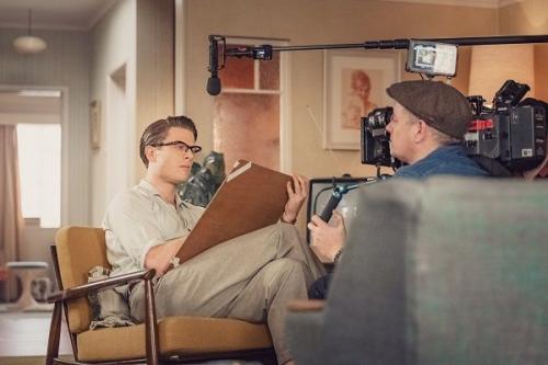 James Norton as Stephen Ward on set at The Bottle Yard Studios (© Ecosse Films BBC photo credit Ben Blackall)