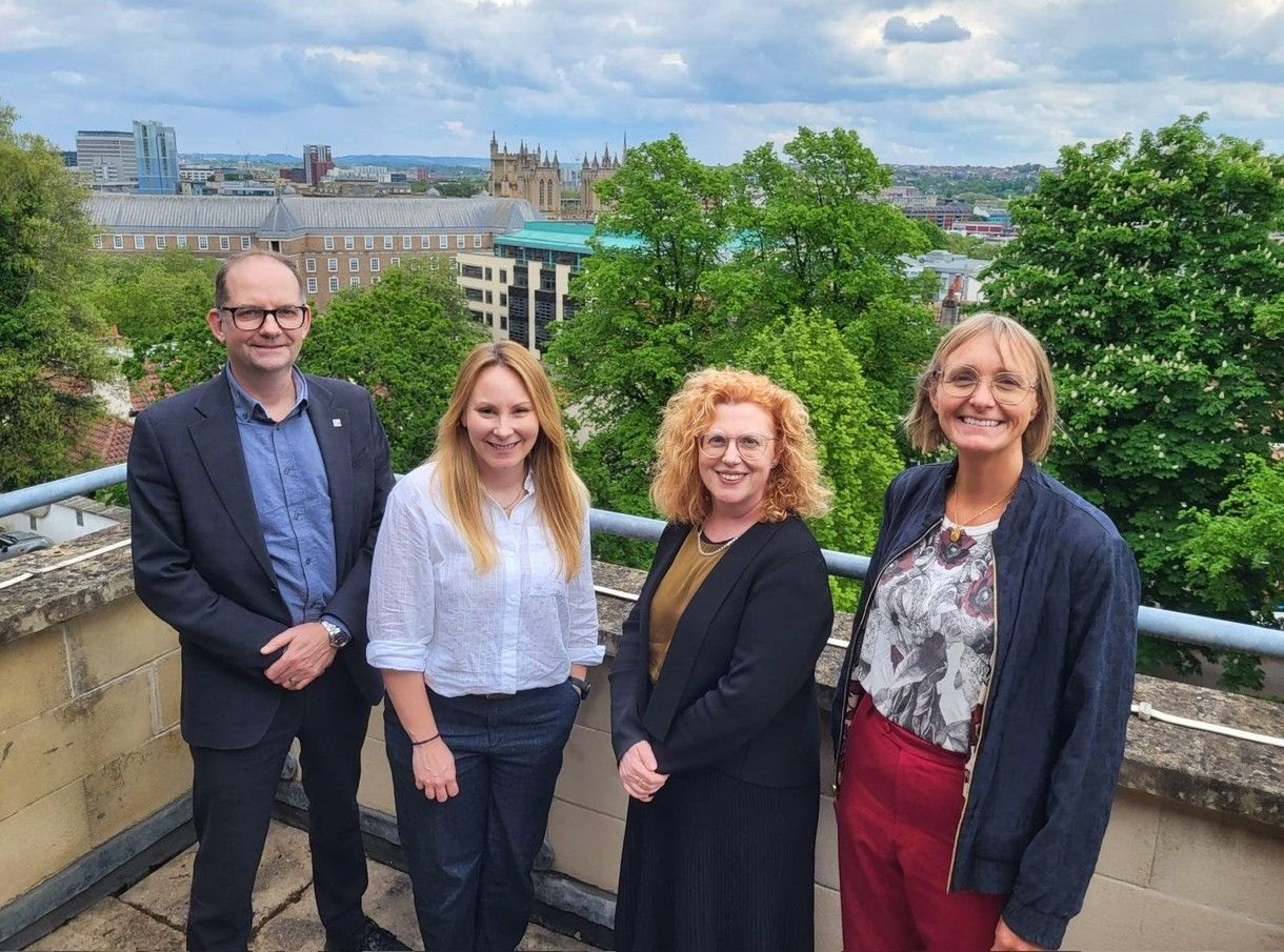 Philip Walker (Head of Culture & Creative Industries, Bristol City Council), Natalie Moore (Bristol UNESCO City of Film Manager, Bristol City Council), Esther Dermott (Pro Vice-Chancellor and Executive Dean, Arts Law and Social Sciences, University of Bristol), Toni Fry (Head of Faculty Global Engagement, University of Bristol)